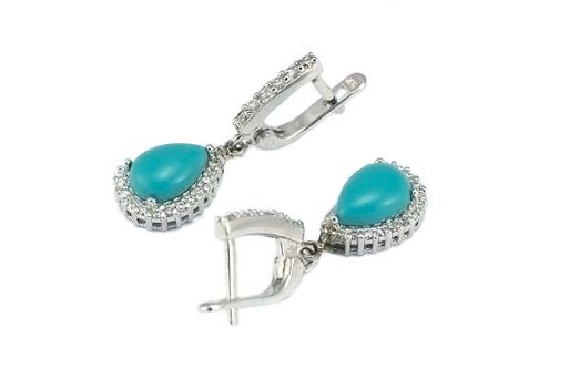 Серьги из серебра с Бирюзой.