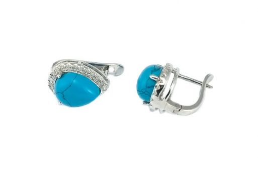Серьги из серебра с Бирюзой.