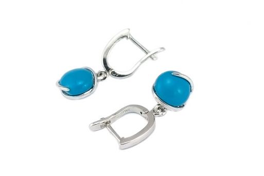 Серебряные серьги с Бирюзой.