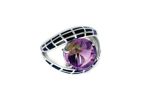 Серебряное кольцо с аметистом 51203 купить в магазине Самоцветы мира