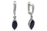 Серьги из серебра с сапфиром маркиза 6х12 мм 51760