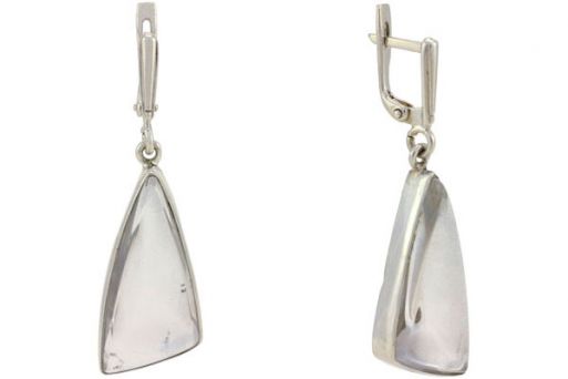 Серьги из серебра 925 пробы с горным хрусталём.