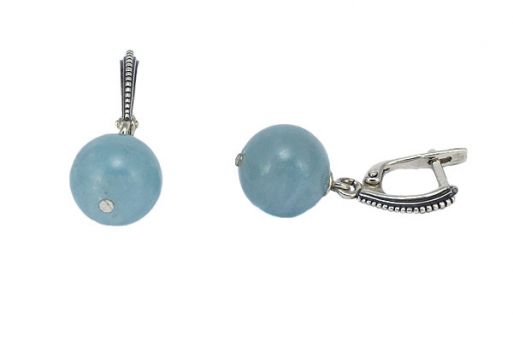 Серьги из серебра 925 пробы с бериллом.