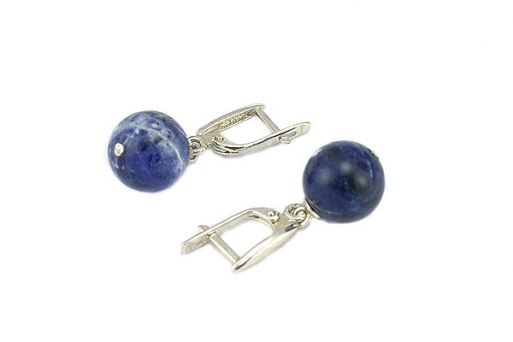 Серьги из серебра 925 пробы с Содалитом.