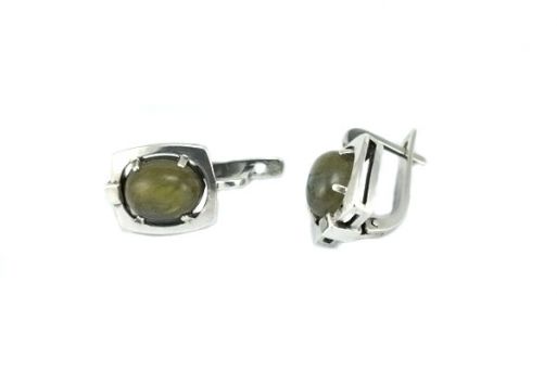 Серьги из серебра с Лабрадоритом.