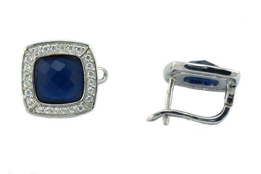 Серьги из серебра 925 пробы с кошачьим глазом.