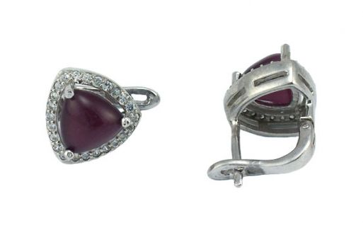 Серьги из серебра 925 пробы с улекситом.