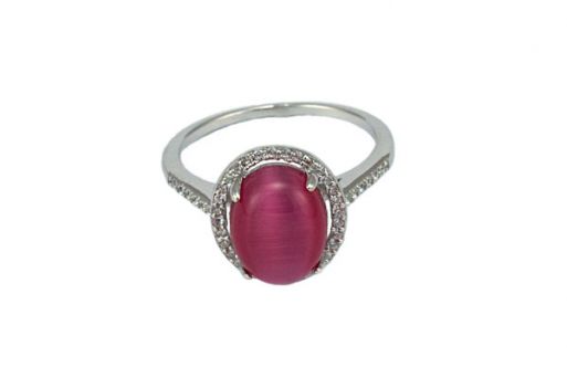 Кольцо из серебра 925 пробы с улекситом.