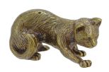Фигурка из бронзы кошка играет 32х17х17 мм 53620
