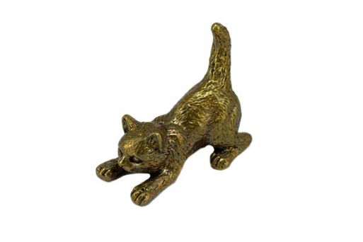 Фигурка из бронзы Котик пригнулся