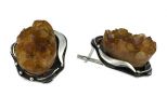 Серьги из серебра с цитрином щётка 19х25 мм 53717