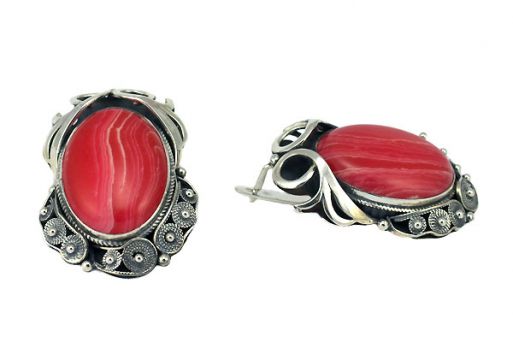 Серьги из серебра с Яшмой