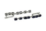 Серьги из серебра с сапфиром 7 овалов 4х6 мм 54080