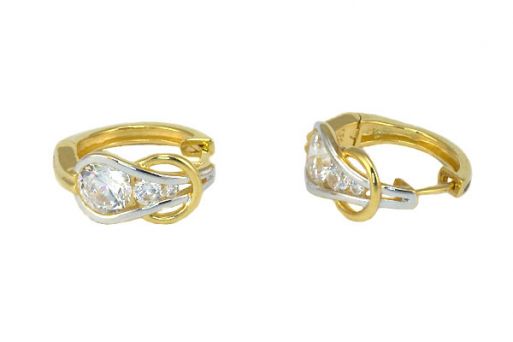 Серьги из серебра 925 пробы с цирконом.