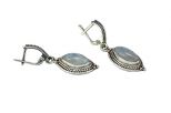 Серьги из серебра с адуляром маркиза 8х10 мм 54265