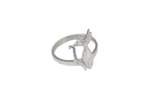 Серебряное кольцо кошка 54311 купить в магазине Самоцветы мира