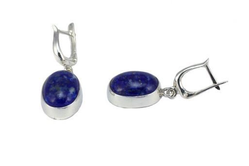 Серьги из серебра 925 пробы с лазуритом.