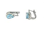 Серьги из серебра с топазом капля 7х10 мм 54544
