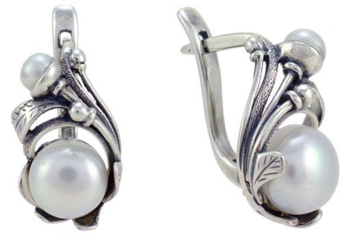 Серебряные серьги с Жемчугом.
