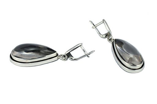 Серьги из серебра 925 пробы с горным хрусталём.
