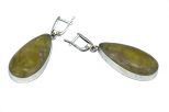 Серьги из серебра с флюоритом капля 20х39 мм 55144
