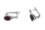 Серьги из серебра с рубином овал 6х8 мм 55236