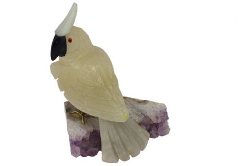Фигурка попугай из оникса.