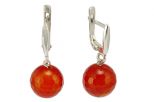 Сердолик серьги Шарики граненые. Вес 6,9 гр.