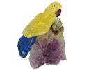 Фигурка попугай из оникса у гнезда. Вес 100-130 гр.