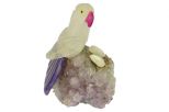 Фигурка попугай с из горного хрусталя. Вес 100-130 гр.