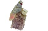 Фигурка сойка из лазурита в гнезде. Вес 100-130 гр.