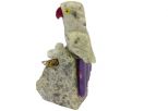 Фигурка попугай из яшмы у гнзда. Вес 100-130 гр.