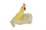 Фигурка попугай с хохолком микро из оникса.Вес 40-60 гр.
