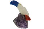 Фигурка тукан микро из розового кварца. Вес 40-60 гр.