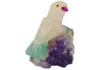 Фигурка сойка микро из розового кварца. Вес 40-60 гр.