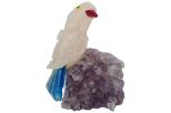 Фигурка сойка микро из розового кварца. Вес 40-60 гр.