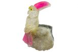 Фигурка тукан микро из цитрина. Вес 40-60 гр.