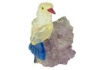 Фигурка сойка микро из цитрина. Вес 40-60 гр.