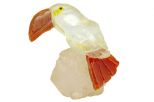 Фигурка тукан микро из горнрго хрусталя. Вес 40-60 гр.