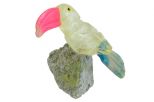 Фигурка тукан микро из горнрго хрусталя. Вес 40-60 гр.