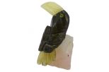 Фигурка тукан микро из яшмы. Вес 40-60 гр.