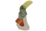 Фигурка тукан микро из яшмы. Вес 40-60 гр.