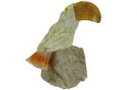 Фигурка тукан микро из яшмы. Вес 40-60 гр.