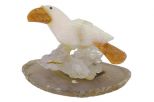 Фигурка тукан из оникса на агате. Вес 30-50 гр.
