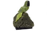 Фигурка попугай из оникса на пирите. Вес 60-100 гр.