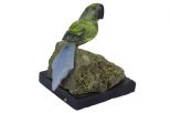 Фигурка попугай из оникса на пирите. Вес 60-100 гр.