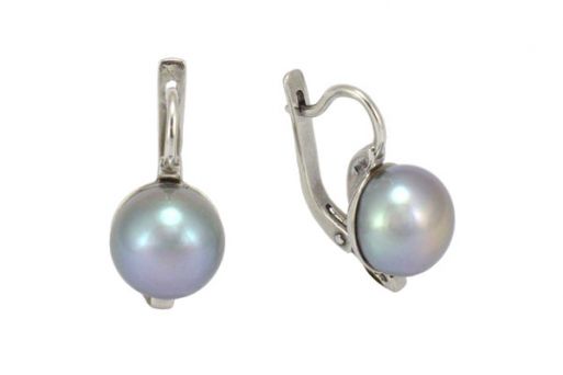 Серьги из серебра 925 пробы с жемчугом.