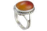 Серьги из серебра с сердоликом овал 13х18 мм 56766