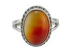 Серьги из серебра с сердоликом овал 13х18 мм 56766