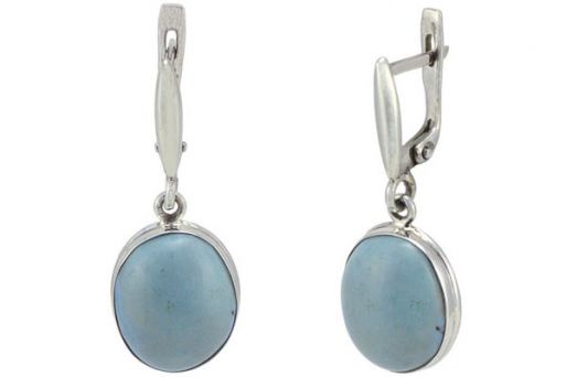 Серьги из серебра 925 пробы с бирюзой.